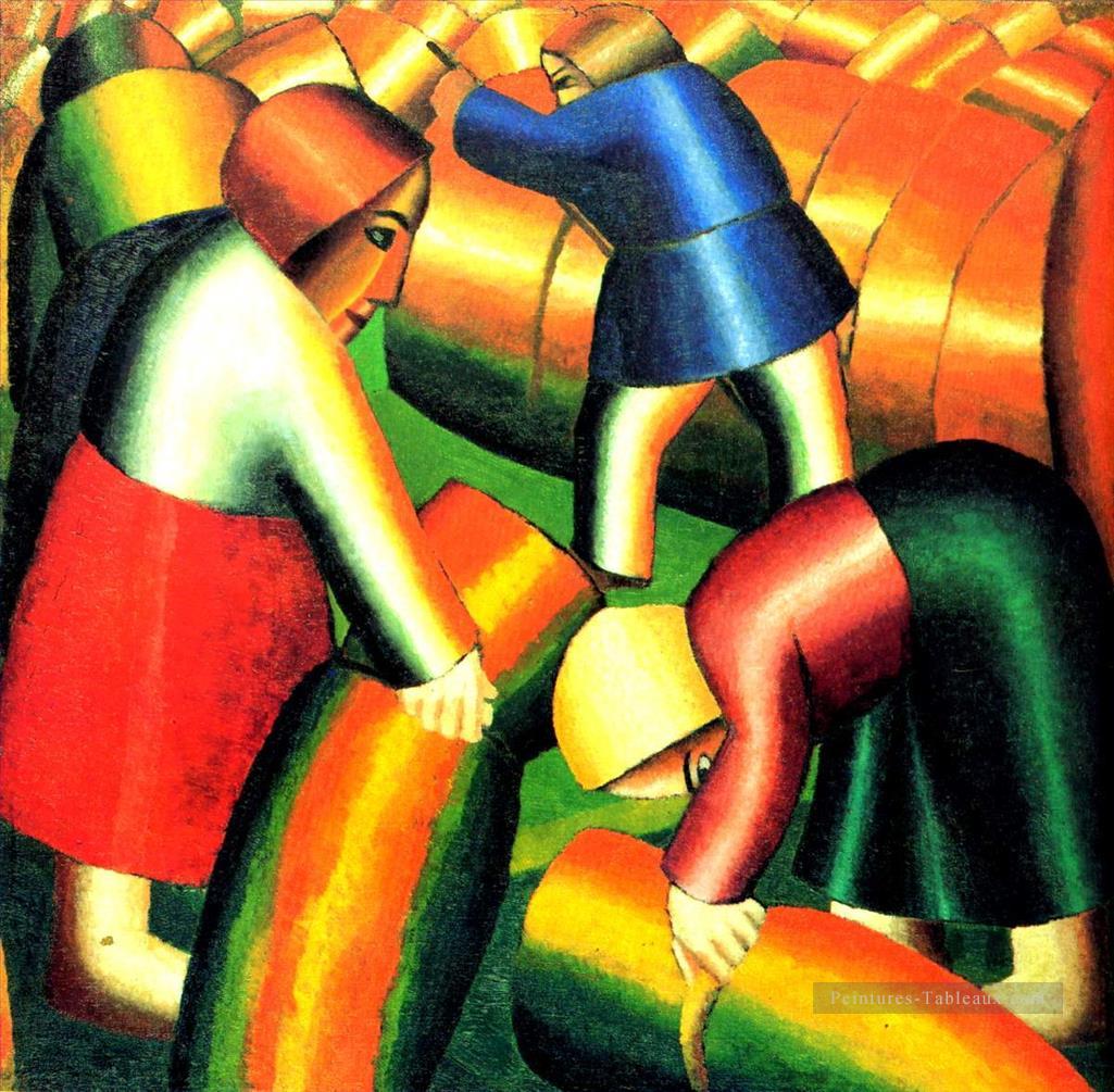 en prenant dans la récolte 1911 Kazimir Malevich Peintures à l'huile